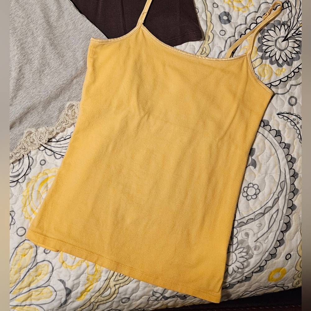 Yellow Tanktop w/ Built in Bra- XS
